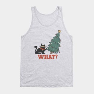 Funny Christmas Cat Tank Top